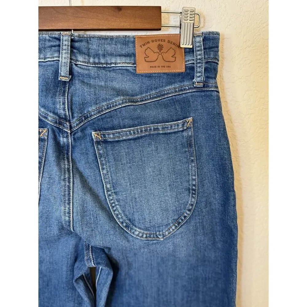 Emerson Fry Twin Doves Treasure Jeans Womens Size 28 "Bell" Flared Leg Stardust - Picture 5 of 16